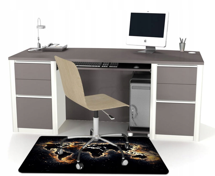 PROTECTIVE MAT FOR ARMCHAIR 140x100 world map abst. Brand no brand