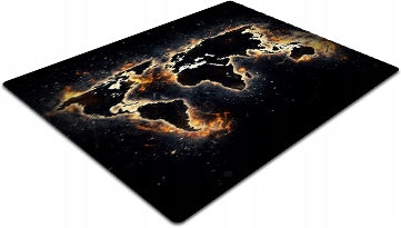 PROTECTIVE MAT FOR ARMCHAIR 140x100 world map abst.