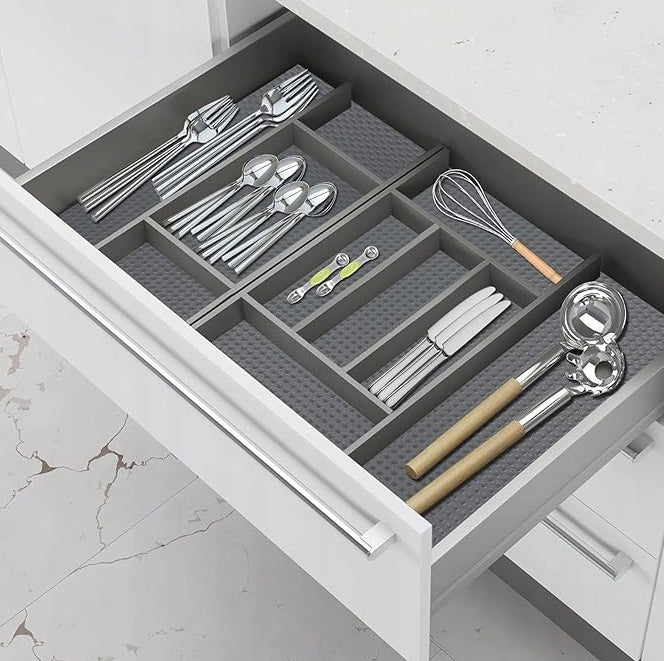 PROTECTIVE MAT FOR CABINET DRAWER NON-SLIP 500x50 CM GREY PVC DRAWERS Manufacturer code Mata do szuflad 5 m