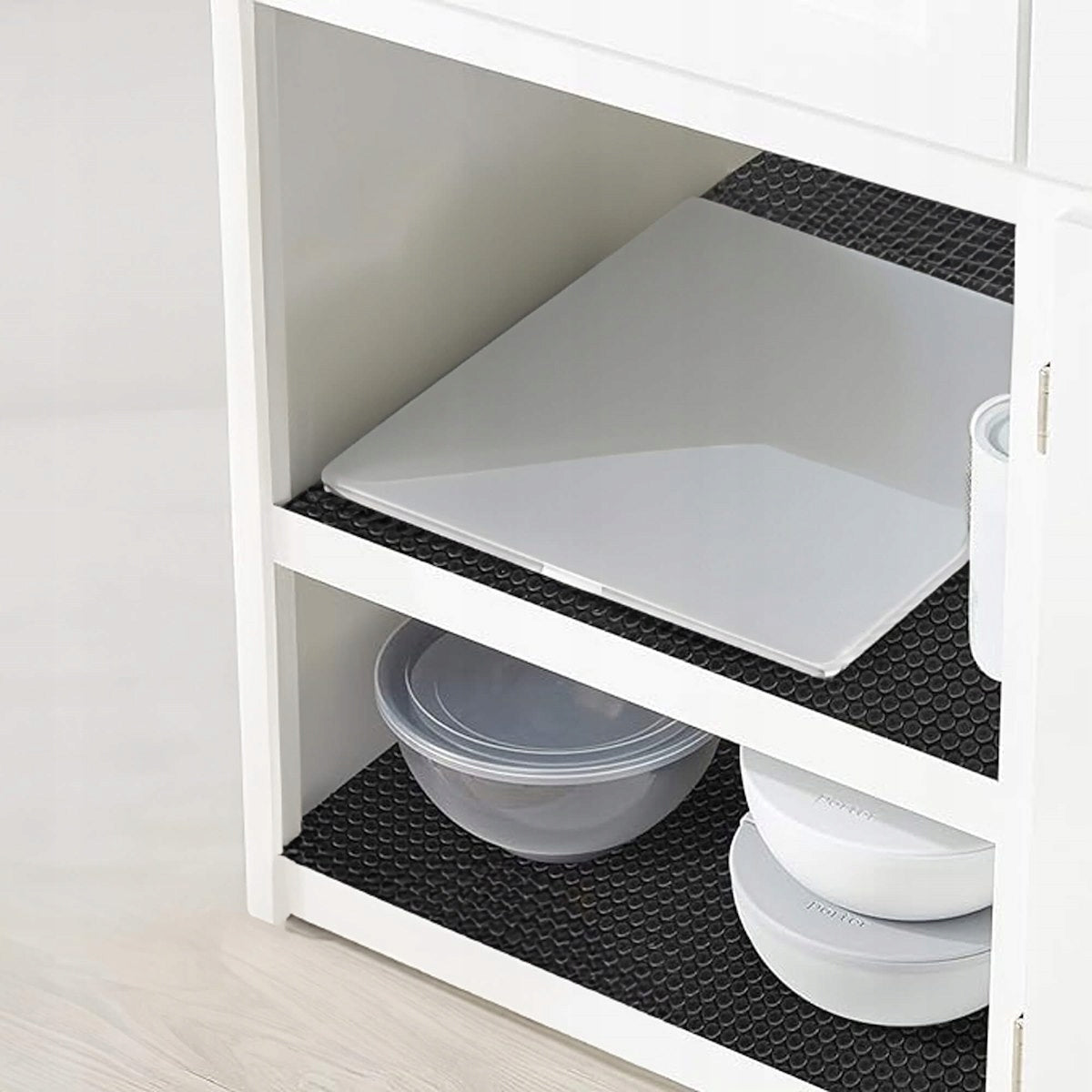 PROTECTIVE MAT FOR CABINET DRAWERS NON-SLIP 150x50cm STAIN RESISTANT BLACK Length 150 cm