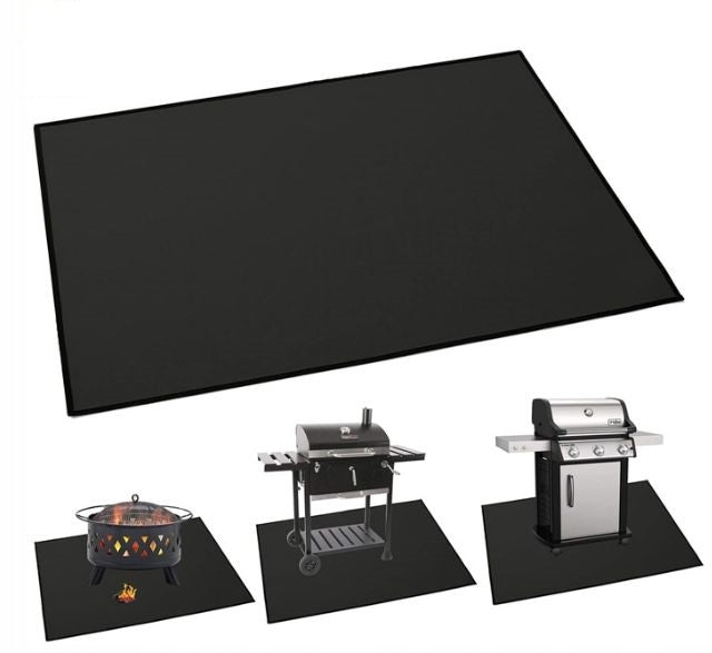 PROTECTIVE MAT FOR GRILL FIREPLACE LARGE 160 X 90 CM PAD PROTECTS THE FLOOR