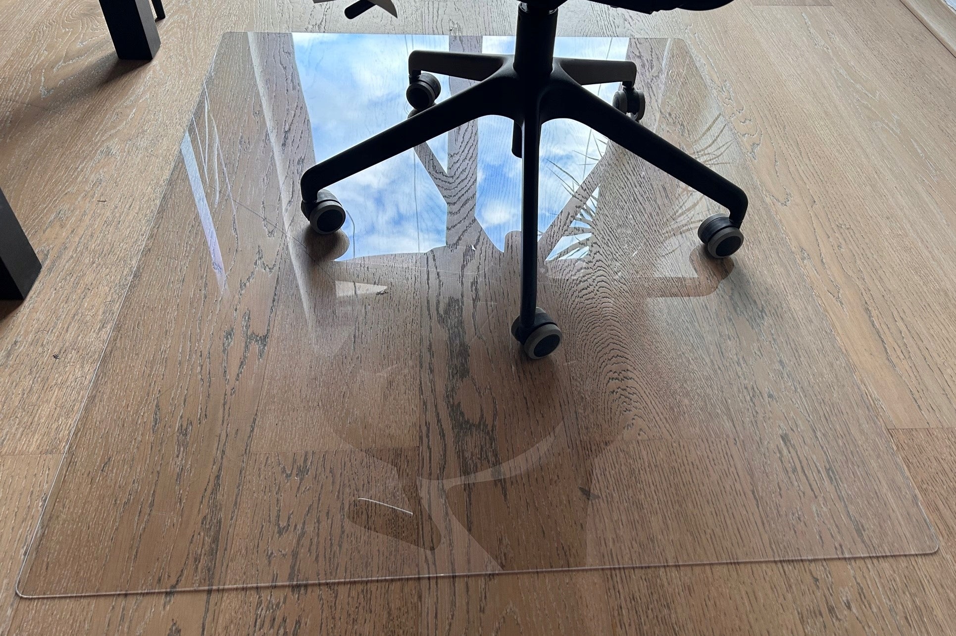 PROTECTIVE MAT POLYCARBONATE THICK 1mm UNDER THE CHAIR 205x125 TRANSPARENT Packaging status original