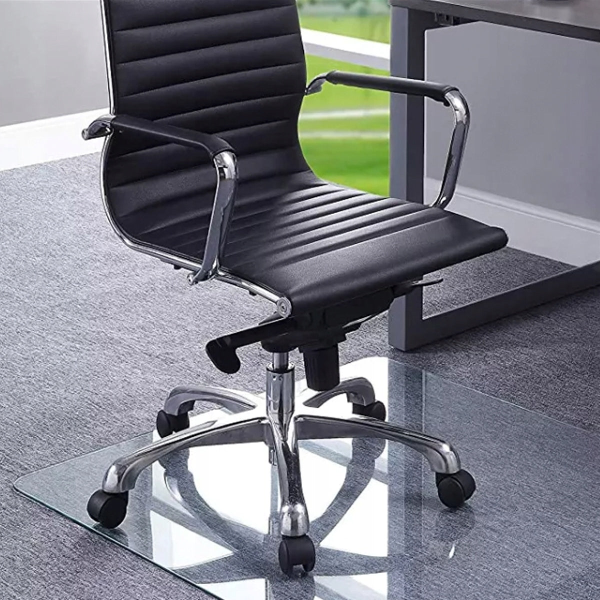 PROTECTIVE MAT POLYWEGLAN UNDER CHAIR TRANSPARENT FOR FLOOR 125X205 Brand WielkieRzeczy
