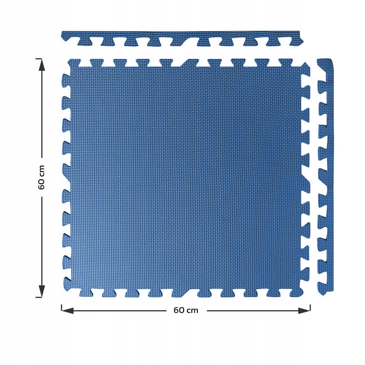 PROTECTIVE MAT RUBBER FLOOR GYM PUZZLE FOR EQUIPMENT 4 PCS 60x60 Manufacturer code MATA PANTHER NIEBIESKA 60X60X1