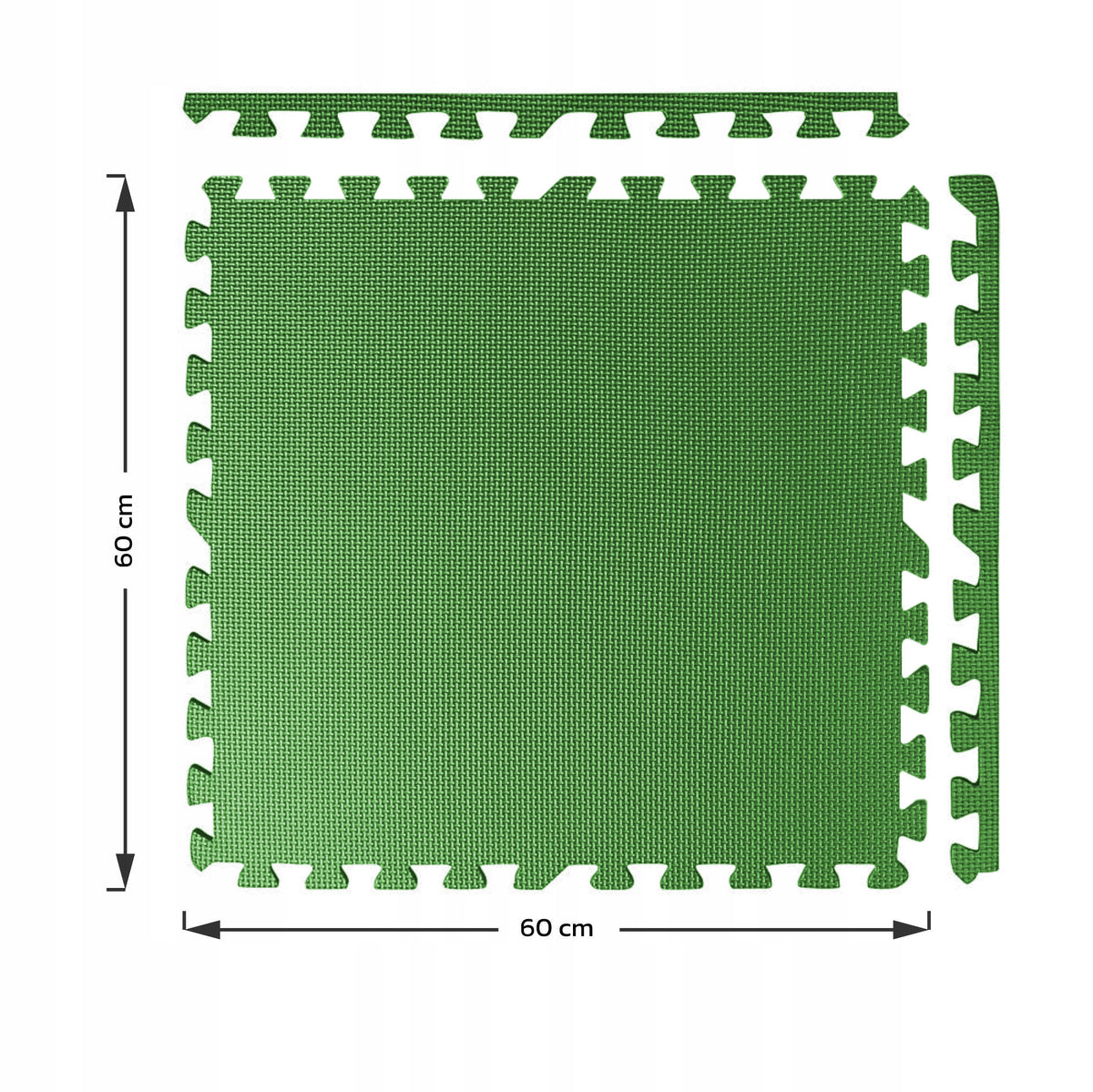 PROTECTIVE MAT RUBBER FLOOR GYM PUZZLE FOR EQUIPMENT 4 PCS 60x60 Manufacturer code MATA PANTHER ZIELONA 60X60X1