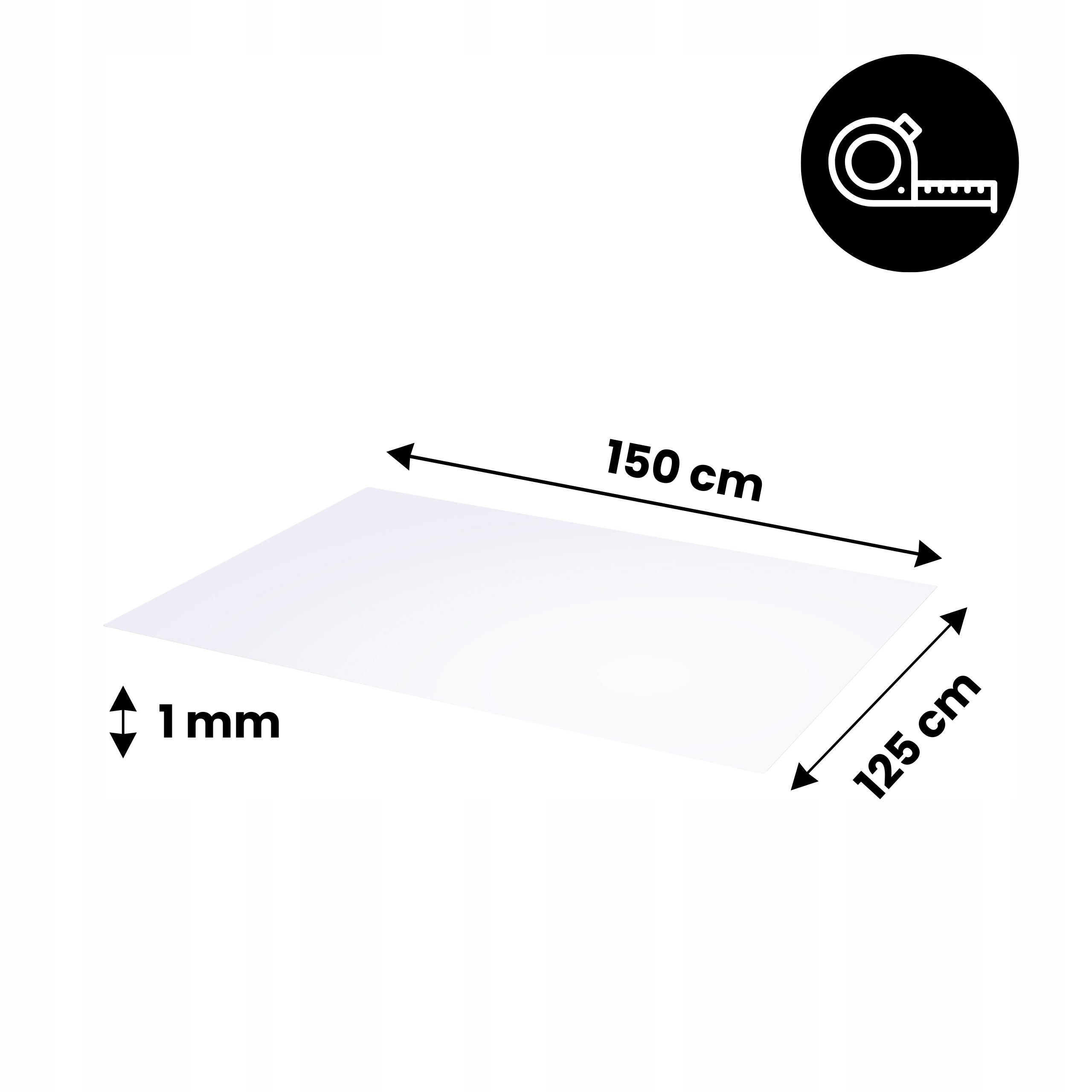 PROTECTIVE MAT TABLE PAD FOR ARMCHAIR 125x150 POLYCARBONATE 1mm not PVC Brand no brand