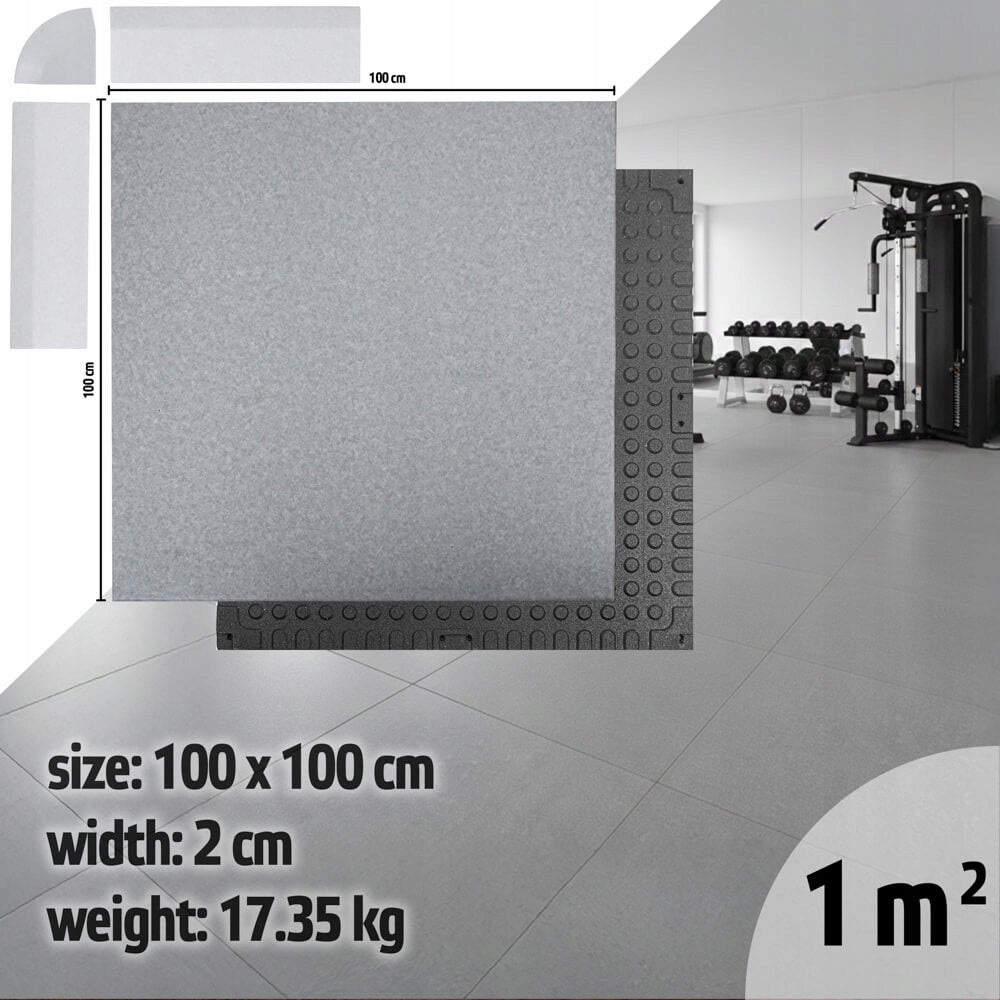 PROTECTIVE MAT inSPORTline Luxteko Waffle FOR GYM EQUIPMENT 100x100x2