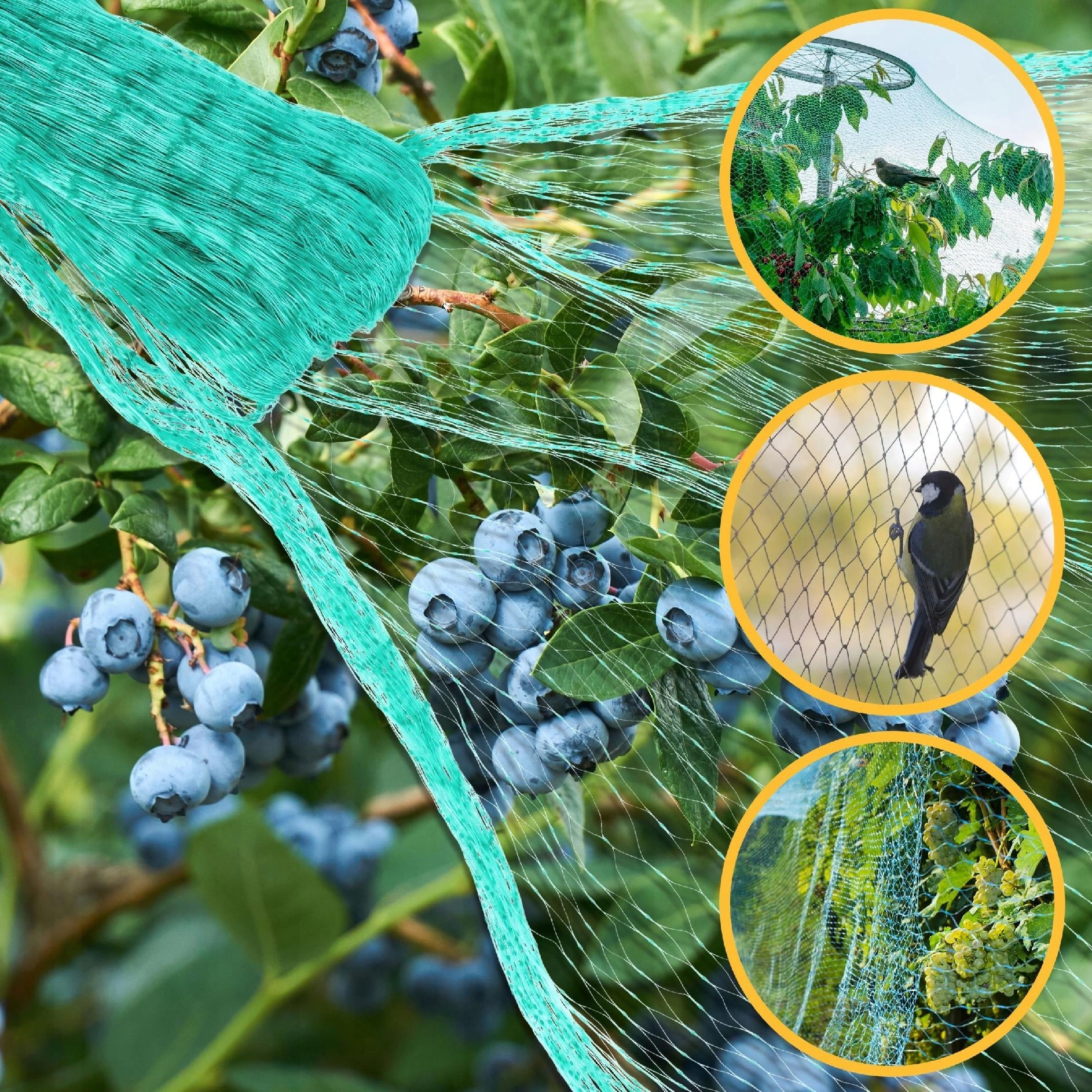 PROTECTIVE NET FOR BIRDS AGAINST BIRDS STARLINGS PIGEONS STRONG COVER 5x100m Kind repellent