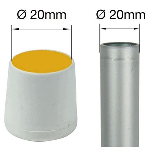 PROTECTIVE PADS FOR FURNITURE CONVEX WHITE 20 MM SET OF 4 STEEL Manufacturer code SWC5908151667385