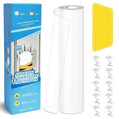 PROTECTIVE TAPE FOR SCRATCHING CATS TRANSPARENT SELF-ADHESIVE 20CM Brand no brand