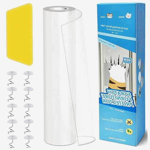 PROTECTIVE TAPE FOR SCRATCHING CATS TRANSPARENT SELF-ADHESIVE 20CM