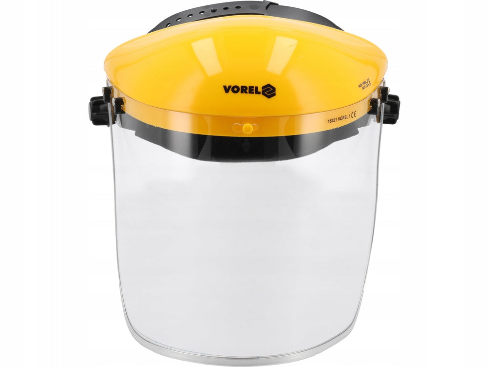 PROTECTIVE VISOR FACE SHIELD HEALTH AND SAFETY ADJUSTABLE WITH HEADER 395x200mm VOREL Brand Vorel