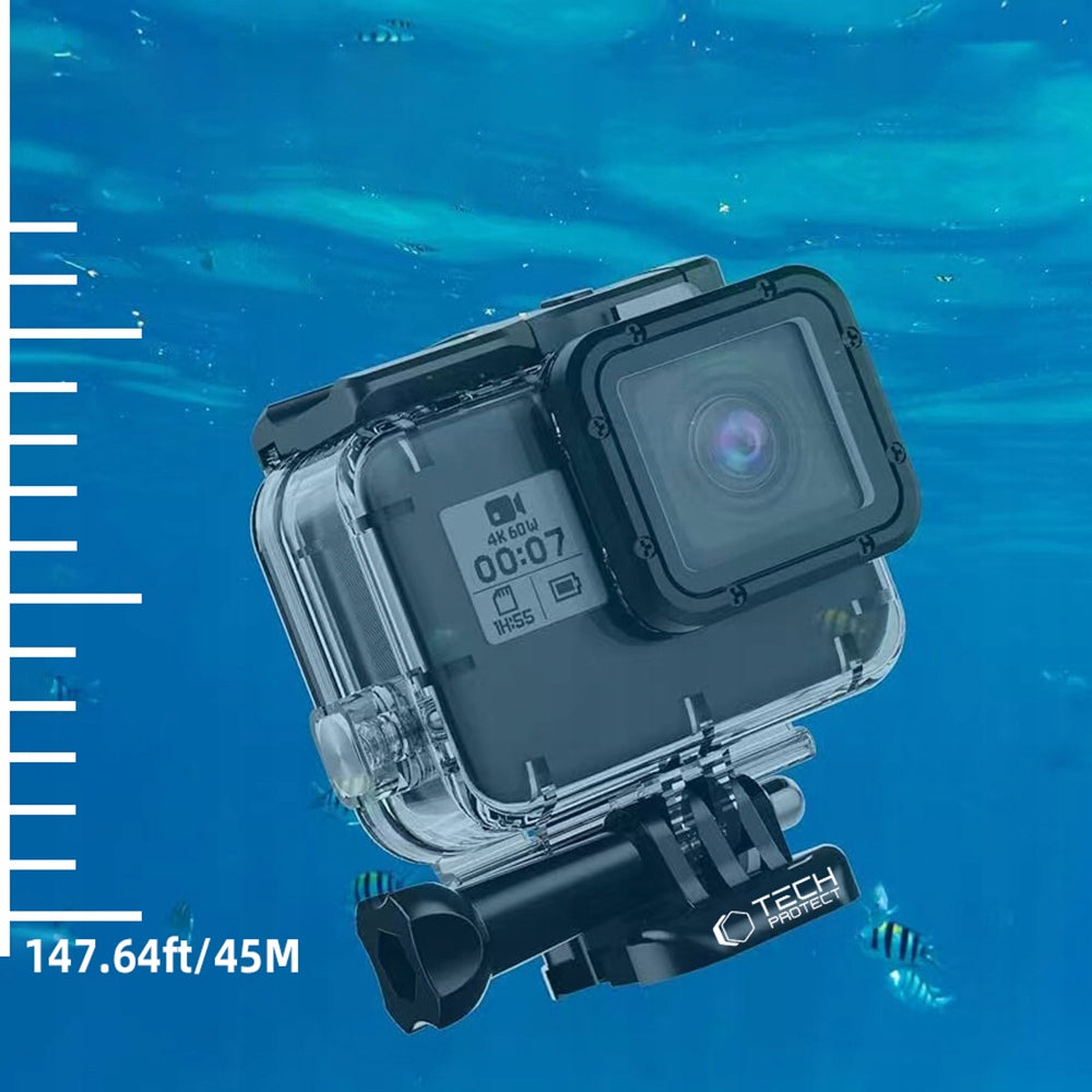 PROTECTIVE WATERPROOF CASE FOR GOPRO HERO 5 / 6 / 7 Manufacturer code WATERPROOFCASE GOPRO HERO 5/6/7 CLEAR