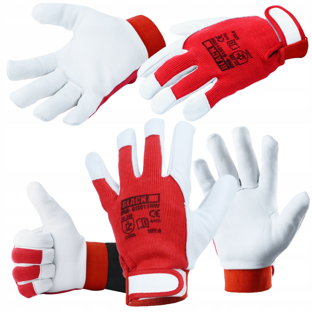 PROTECTIVE WORK GLOVES ASSEMBLY LEATHER GOAT LEATHER VELCRO all sizes 10