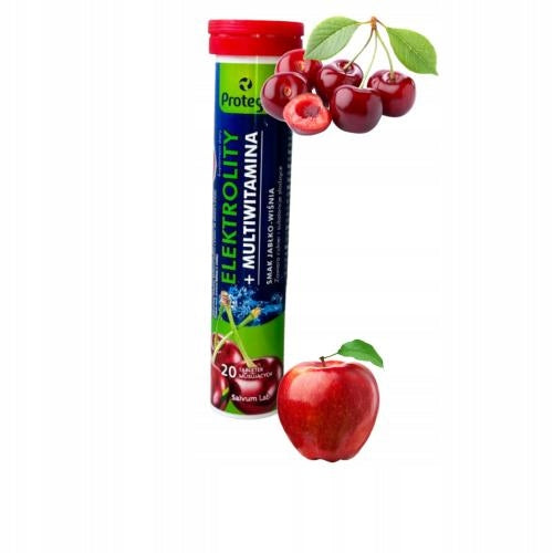 PROTEGO ELECTROLYTES+ MULTIVITAMIN APPLE-CHERRY X 20 TABLETS MOUSSE.