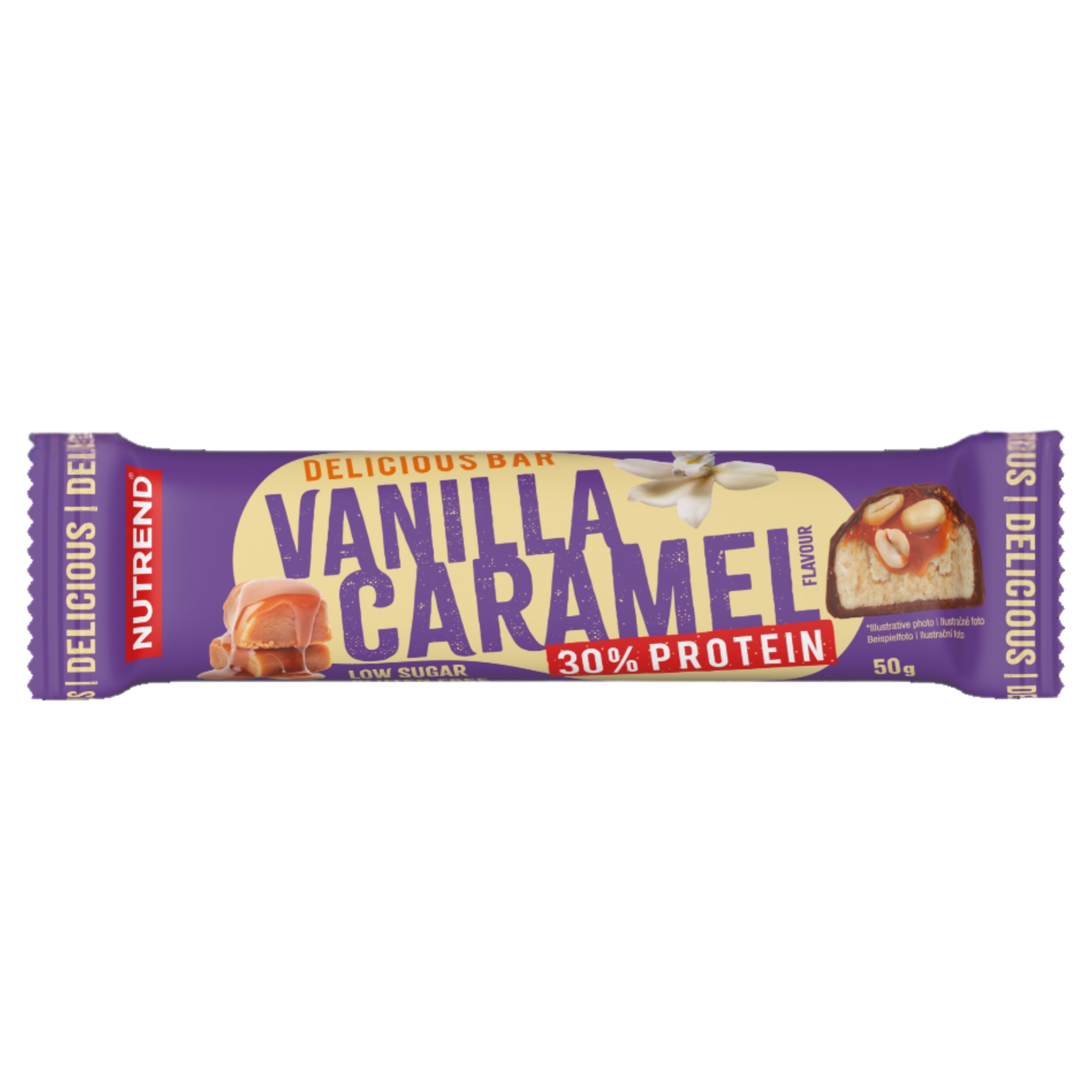 PROTEIN BAR Nutrend Delicious Bar 50g vanilla caramel Expiration date not specified
