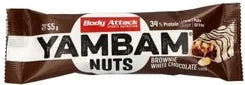 PROTEIN BAR YAMBAM WHITE CHOCOLATE BROWNIE 55G - BODY ATTACK