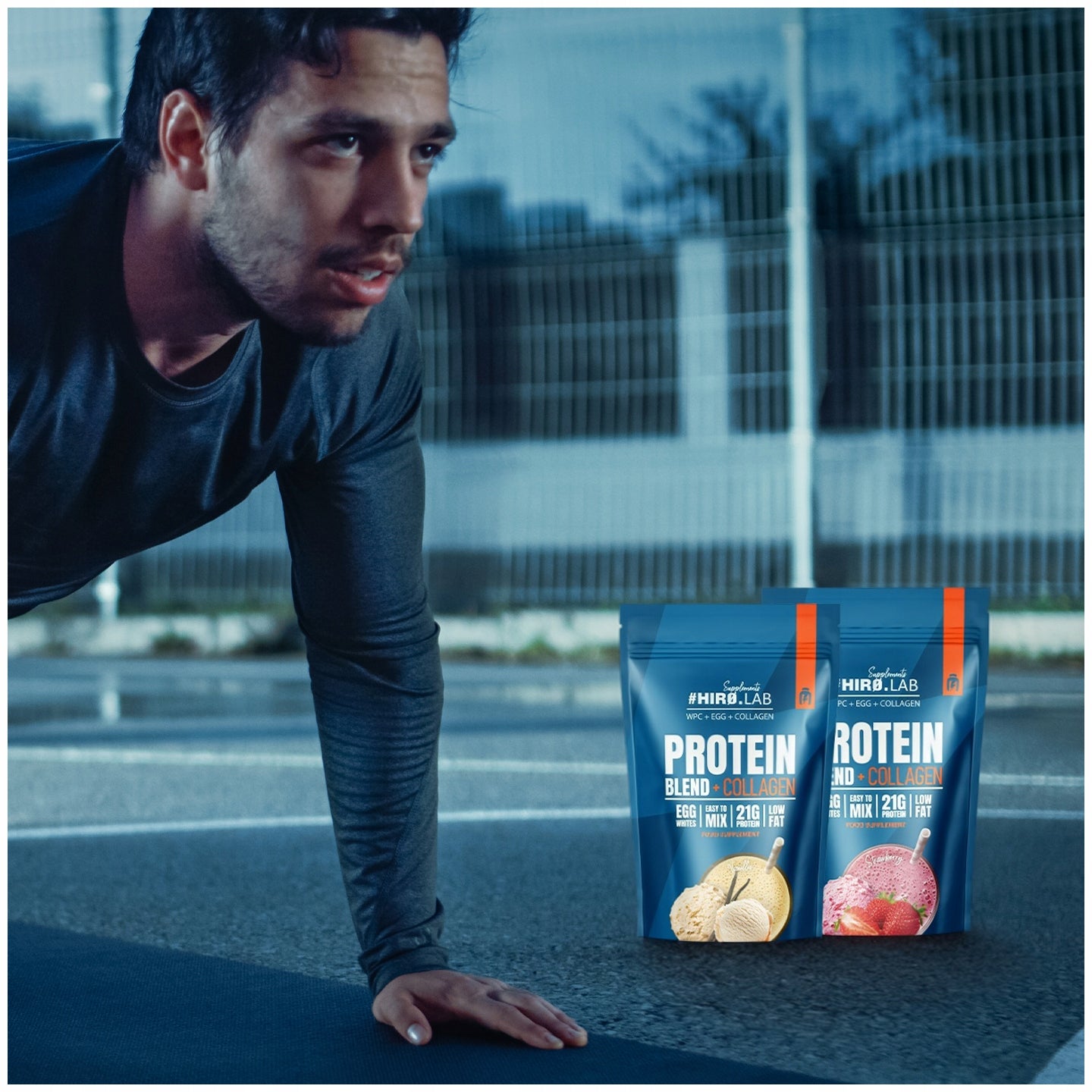 PROTEIN BLEND + COLLAGEN 4 PROTEIN SOURCES COLLAGEN BCAA GLUTAMINE 750g Expiration date at least six months from the date of purchase