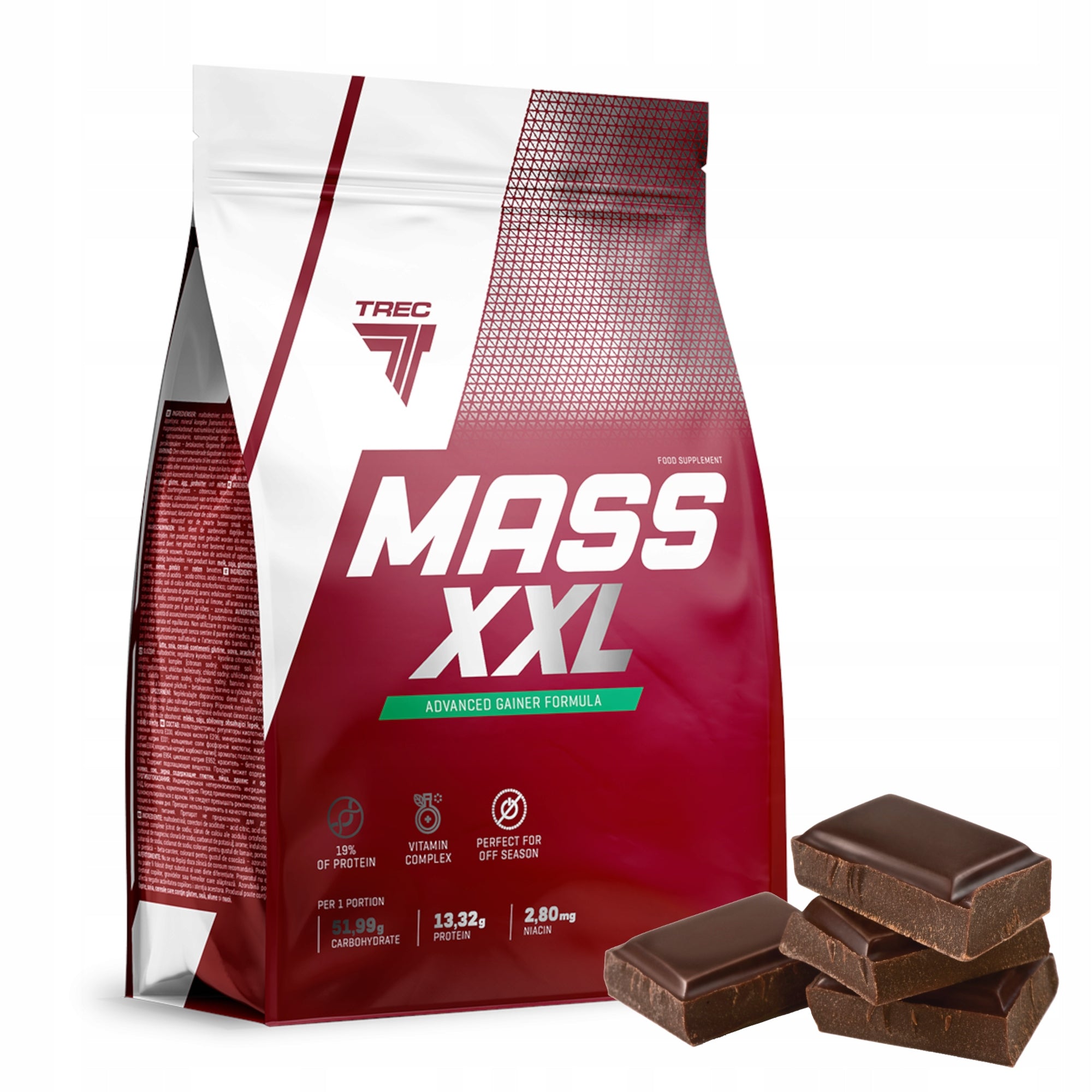 PROTEIN GAINER Trec Mass XXL 3000g Mega Mutant Mass CARBOHYDRATES LARGE 3kg