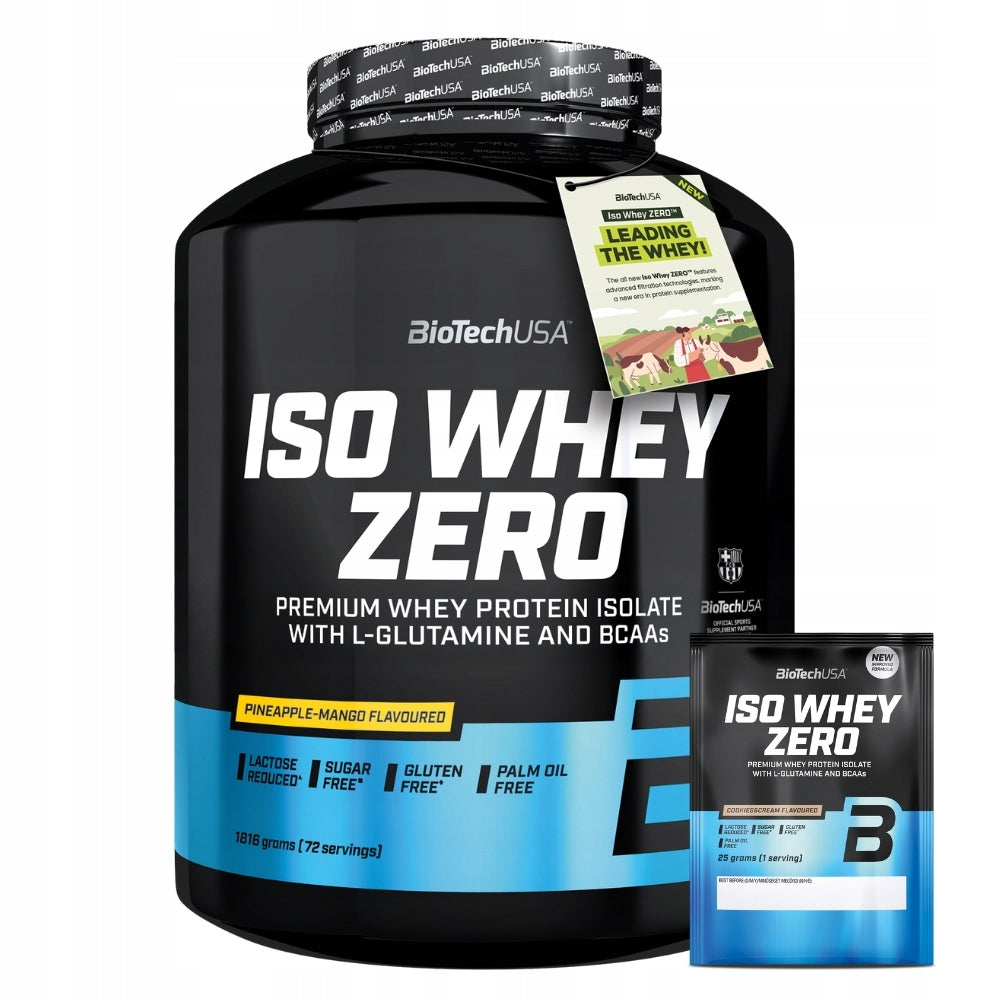 PROTEIN ISOLATE BIOTECH USA ISO WHEY ZERO 1816 G + 25 G MUSCLE REGENERATION Expiration date at least six months from the date of purchase