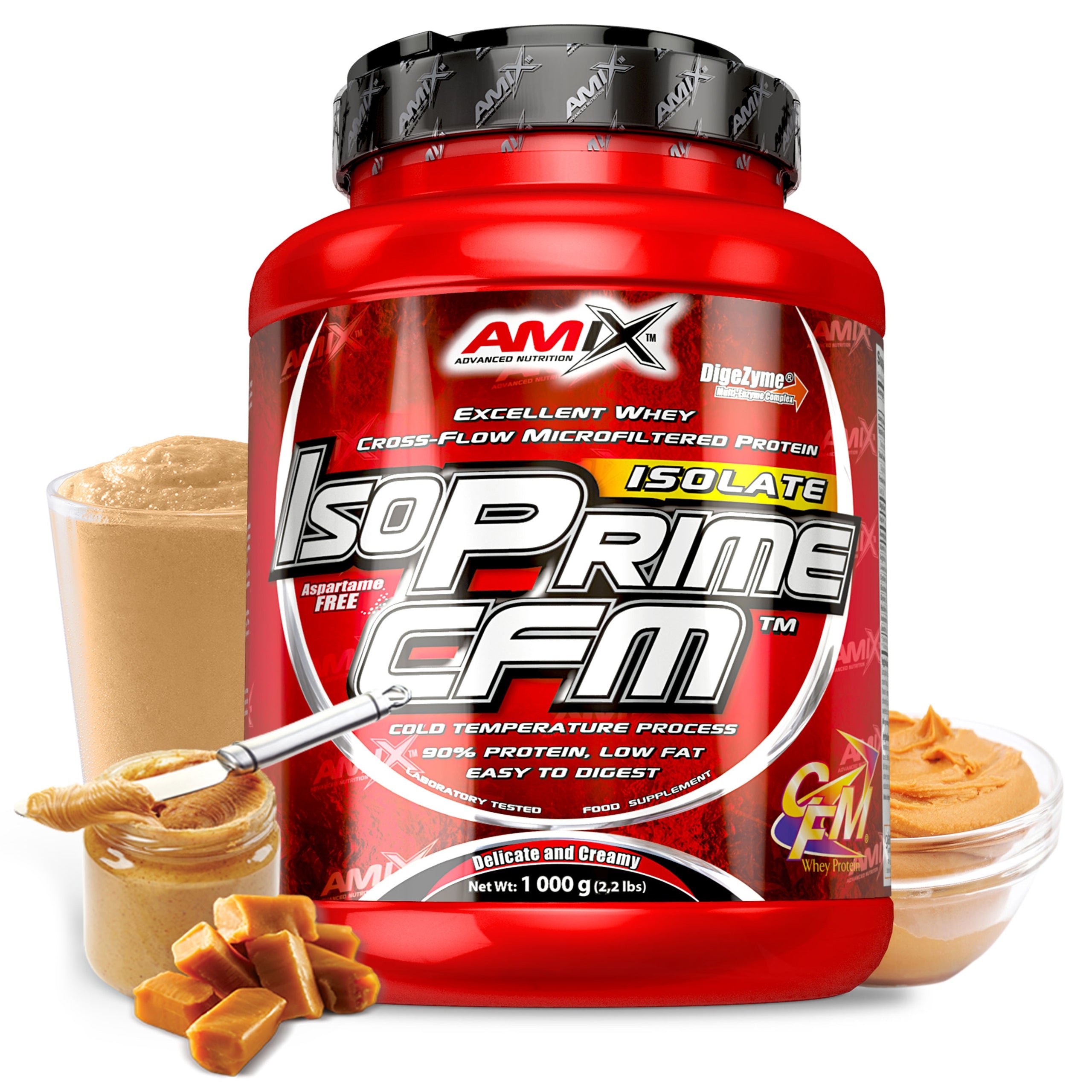 PROTEIN ISOLATE PROTEIN CFM Amix Iso Prime Chocolate Caramel Peanut Butter