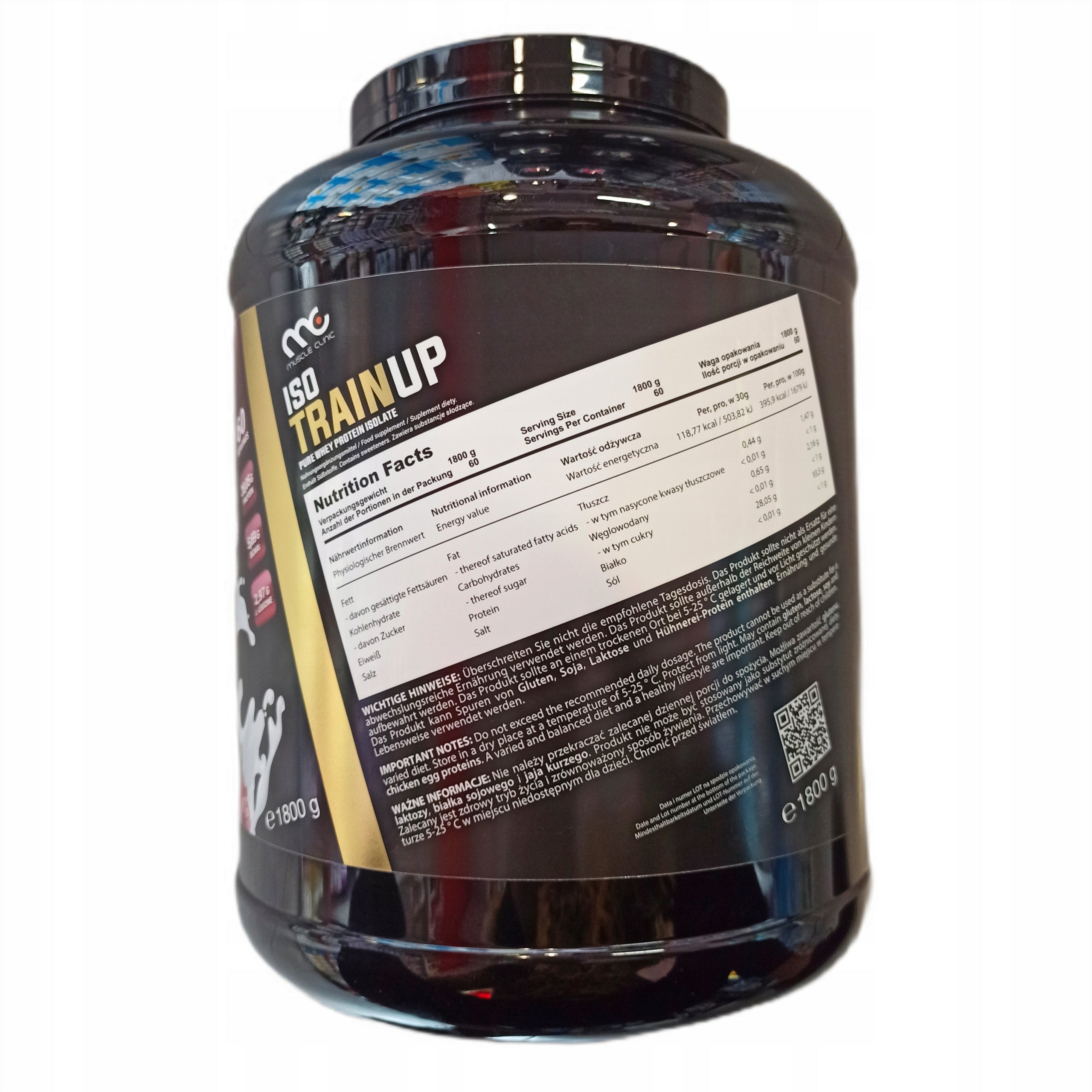 PROTEIN ISOLATE WPI Muscle Clinic IsoTrainUP 1800g Protein flavoured cream Manufacturer code Muscle Clinic IsoTrainUP Izolat Białka WPI