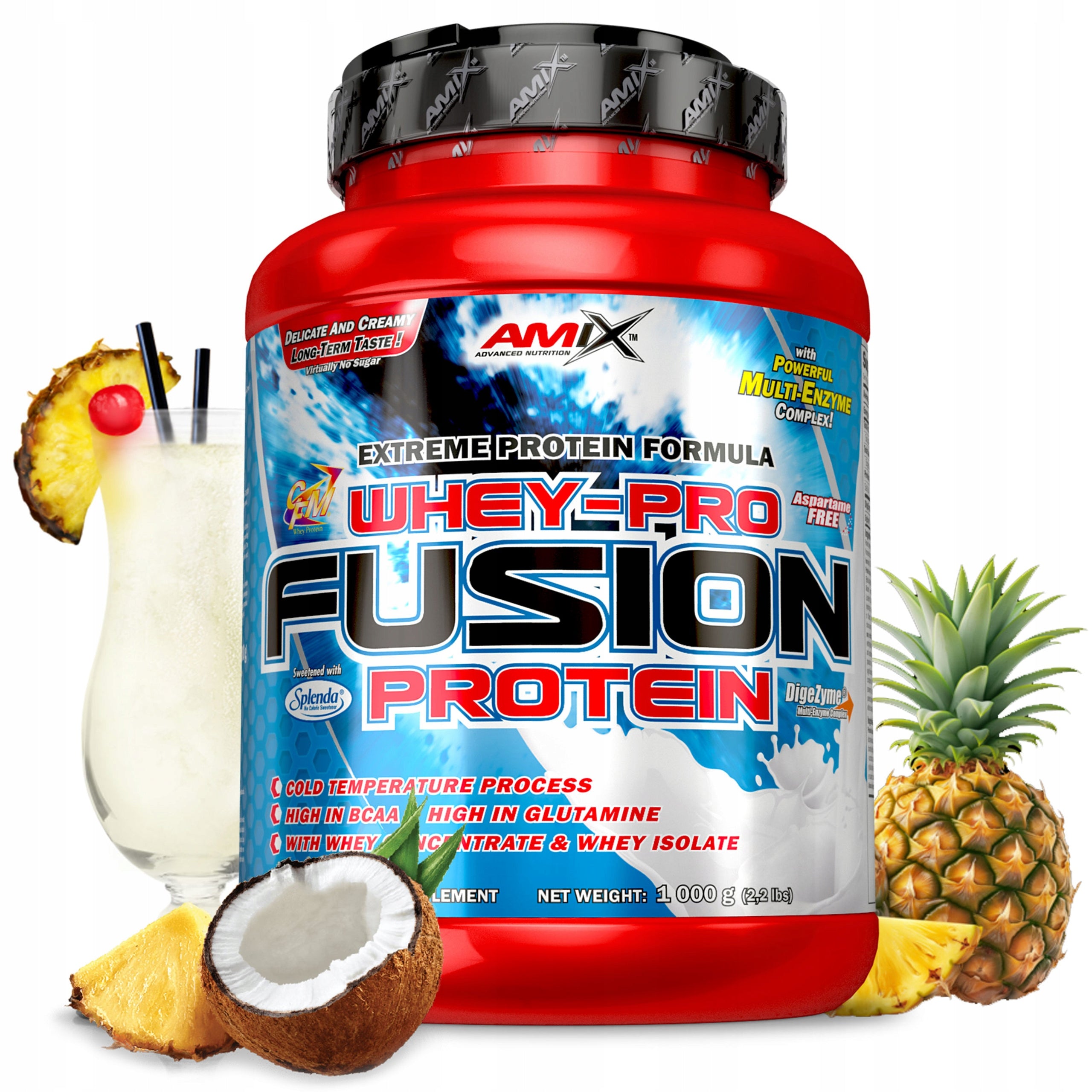 PROTEIN PINACOLADA Pineapple Coconut Delicious! - slimming cocktail Slim Amix