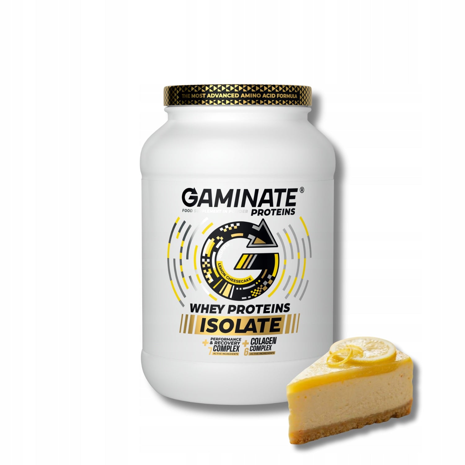 PROTEIN SUPPLEMENT ISOLATE WPI COLLAGEN RECOVERY 1KG PROTEIN GAMINATE CHEESECAKE