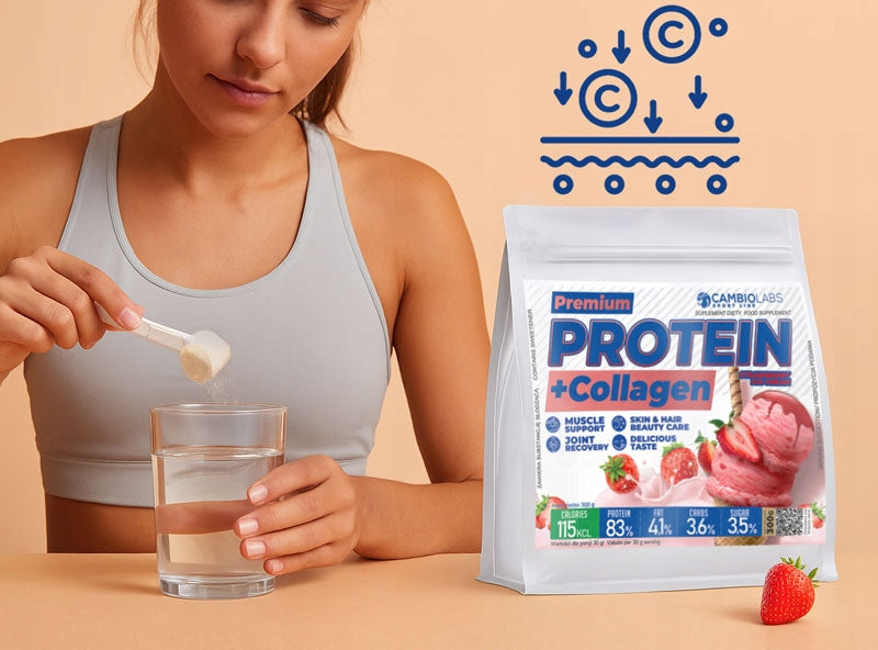 PROTEIN SUPPLEMENT PROTEIN Whey WPC + Beef Collagen - Muscles Joints Beauty Expiration date at least six months from the date of purchase
