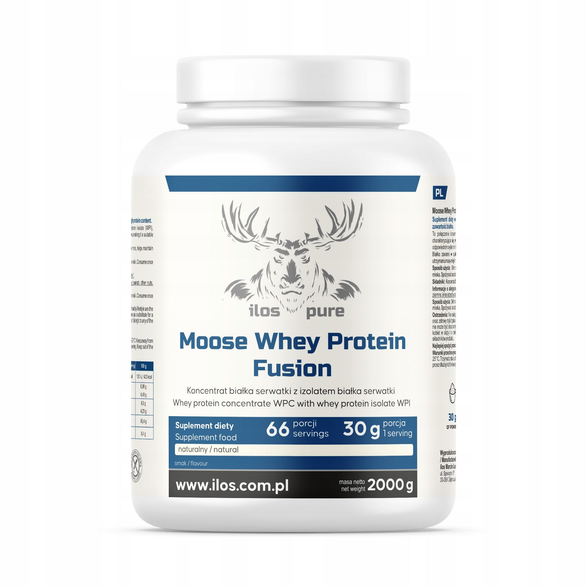 PROTEIN SUPPLEMENT WPI ISOLATE WHEY WPC CONCENTRATE 2 kg NATURAL 2000g