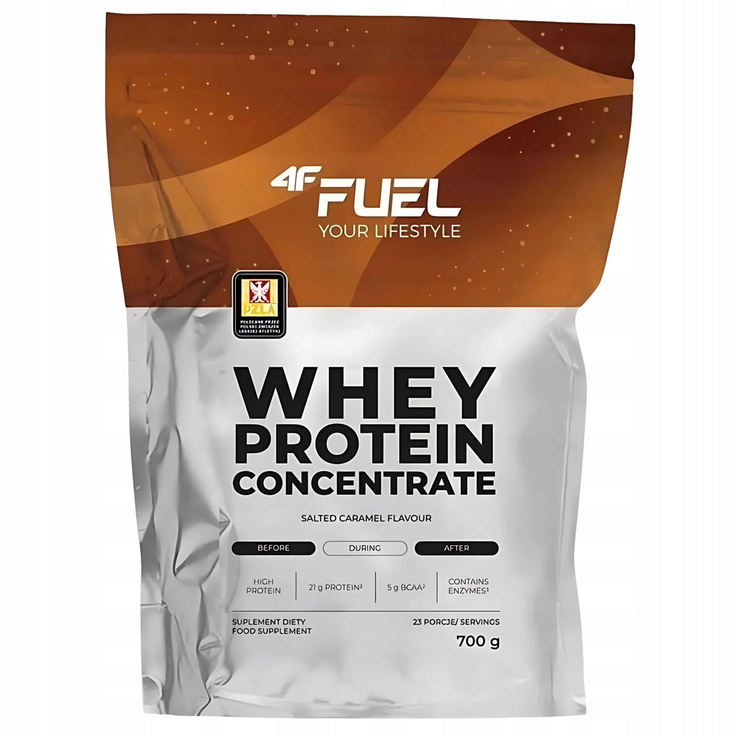 PROTEIN WPC CONCENTRATE 4F FUEL PROTEIN SUPPLEMENT STRENGTH SALT MASS CARAMEL 700g Manufacturer code odżywka białkowa masa mięśniowa 700 g + 210 g
