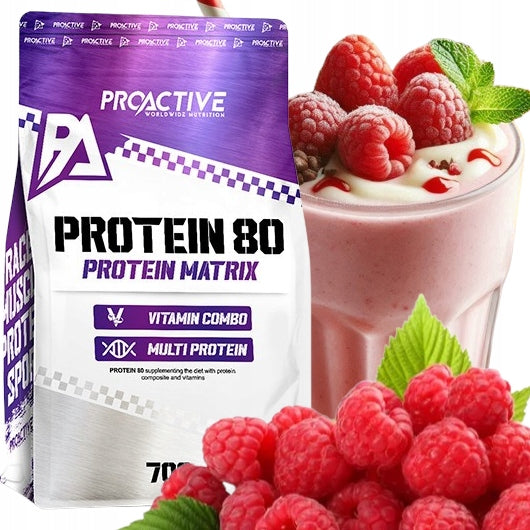 PROTEIN WPC PROTEIN SUPPLEMENT POWDER ProActive Protein 80 700g Taste RASPBERRY