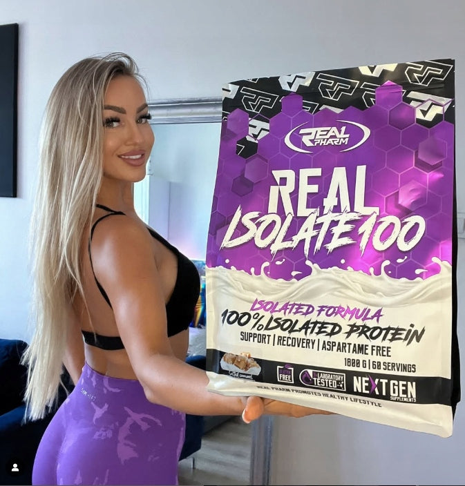 PROTEIN WPI ISOLATE without sugar Real Pharm Isolate 100 1800g VANILLA Manufacturer code 5902444708199