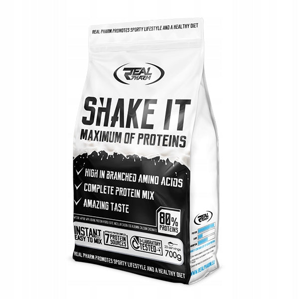 PROTEIN blend WPI/WPC protein supplement Real Pharm SHAKE IT 700g CAKE Packaging status original