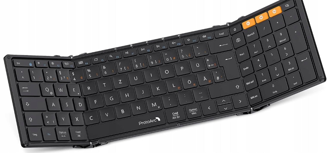 PROTOARC XK01 TP Bluetooth folding keyboard with QWERTZ touch panel