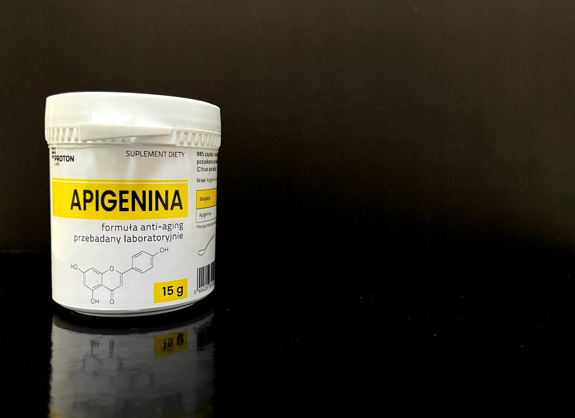 PROTON LABS Apigenin 15g PURE POWDER Apigenin 98-99% PURE Manufacturer code apigenina15