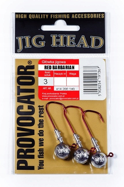 PROVOCATOR Red Barbarian hook 3/0 weight 25g op 3pcs Manufacturer code 3/0 25g