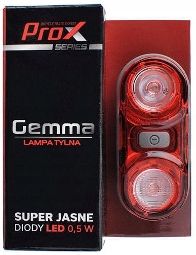 PROX GEMMA bicycle light rear batteries 2x0,5W Manufacturer code 0233
