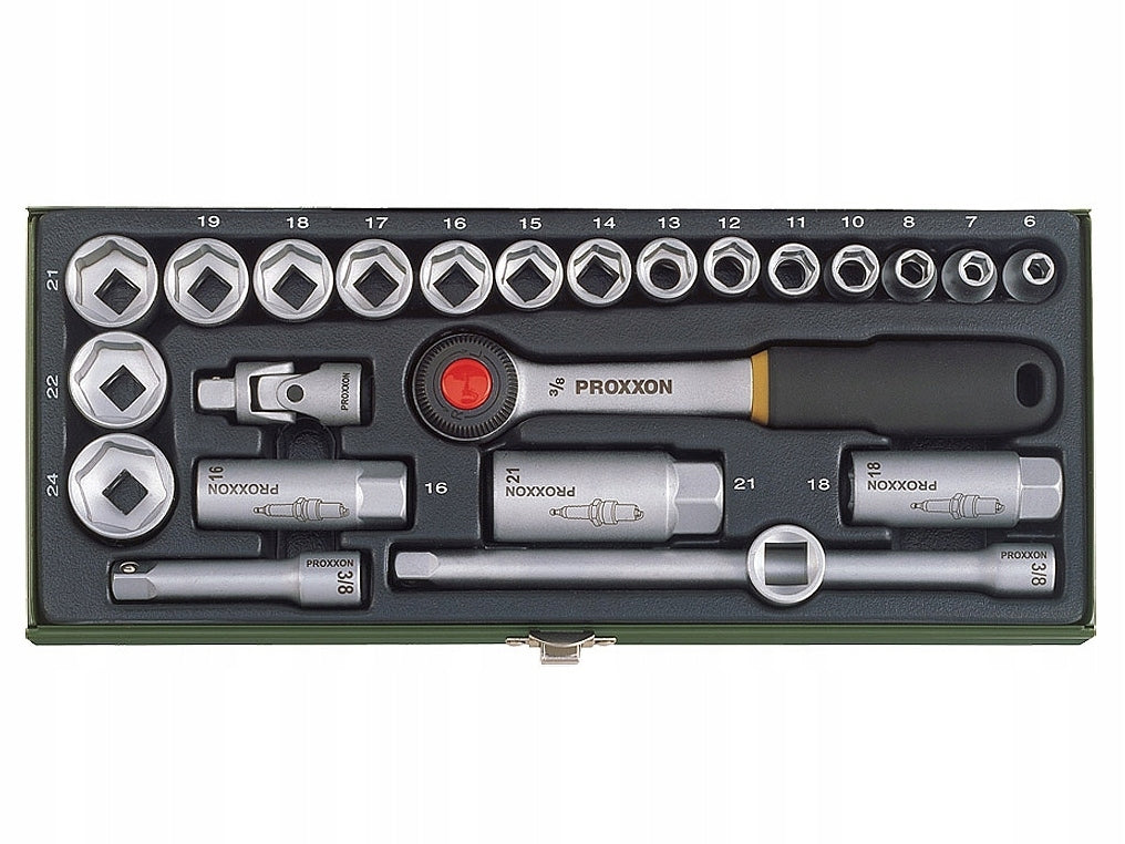 PROXXON 23110 ratchet cap tool set 24 pcs *
