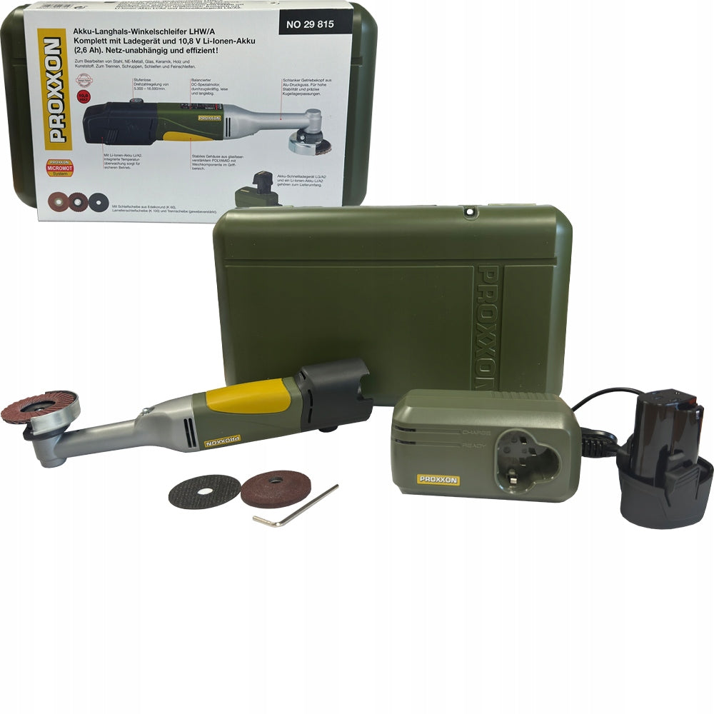 PROXXON Angle grinder LHW/A cordless + 3 discs adjustment PR29815