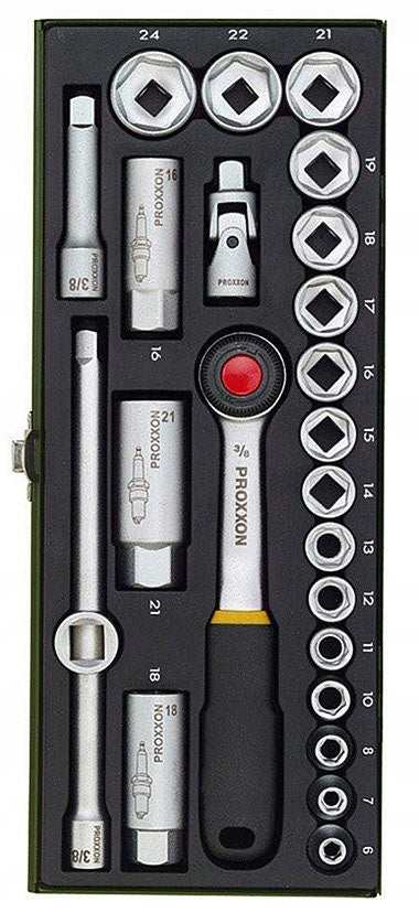 PROXXON SOCKET WRENCH SET.+ RATCHETS 3/8 24CZ. Brand Proxxon
