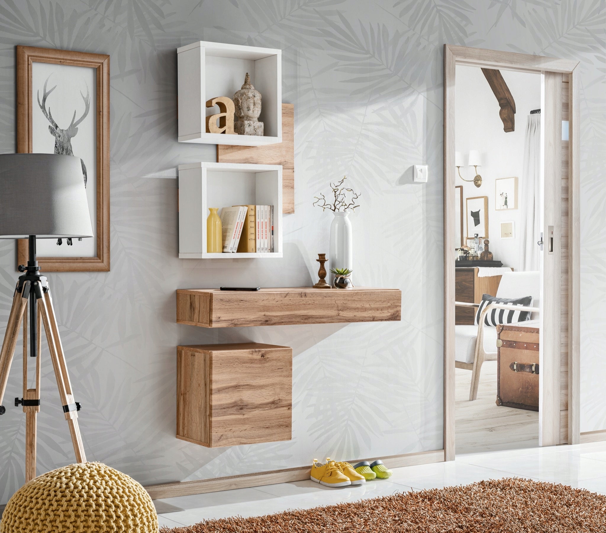 Flurmöbel-Set ASM Easy EY3, braun/weiß 