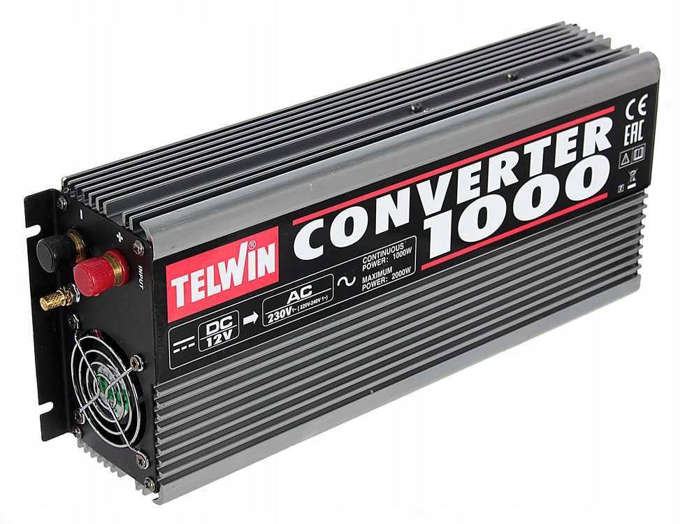 Stromwandler 1000 12V DC -&gt; 230V AC, Telwin 