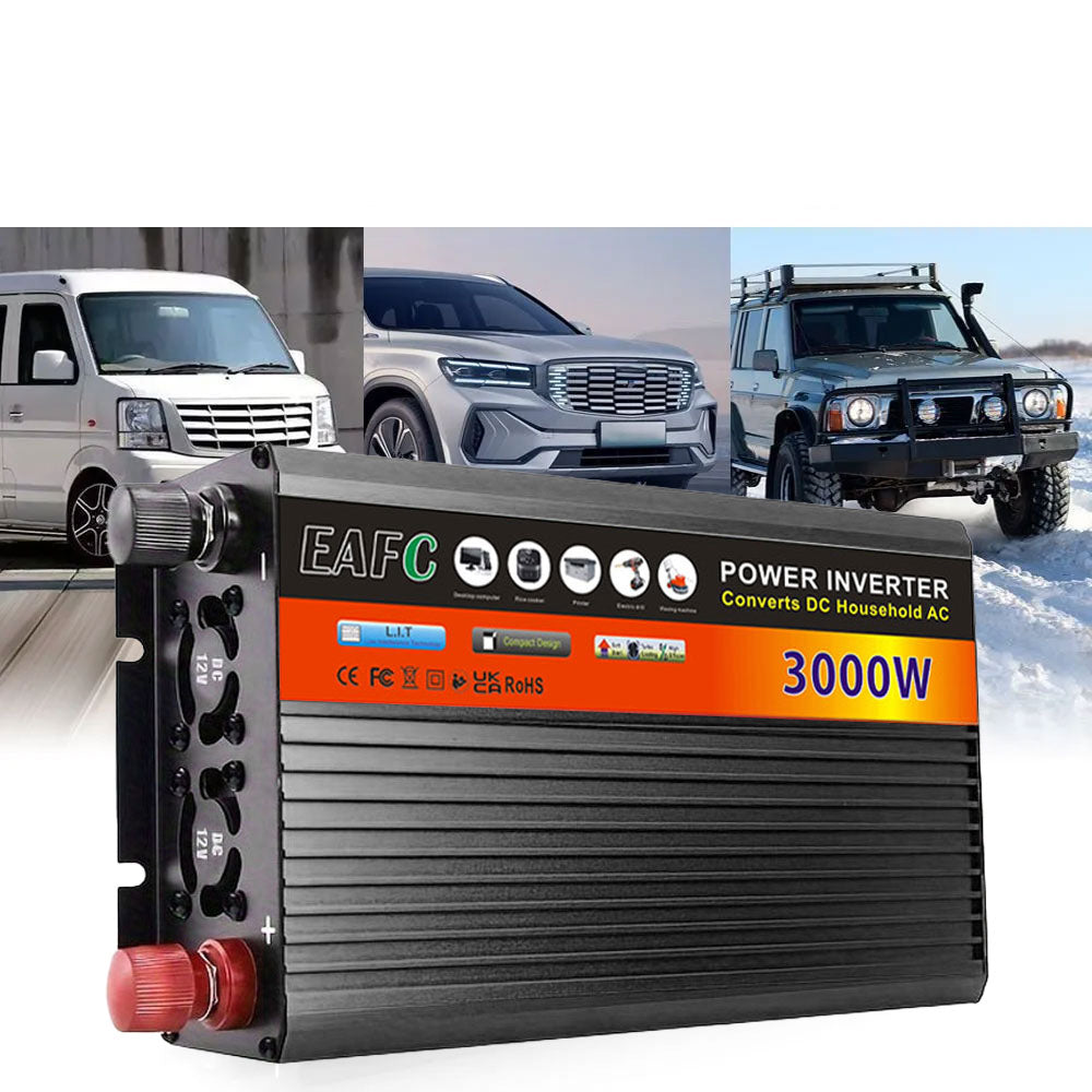 PRZETWORNICA NAPIĘCIA 12V 230V 1500W/3000W MODYFIKOWANY SINUS USB Brand EAFC