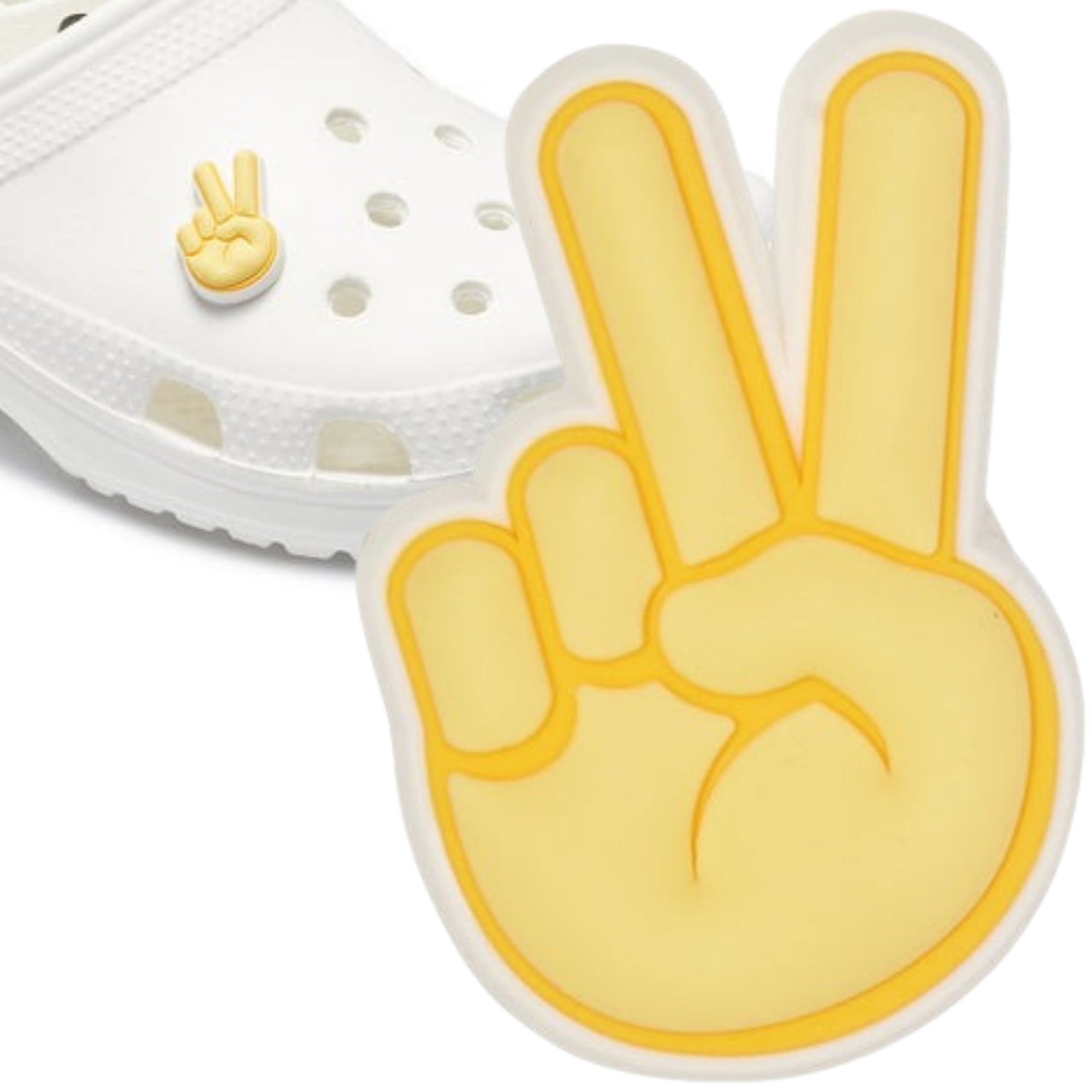 Zeichen für Clogs Crocs™ Friedenshandzeichen 