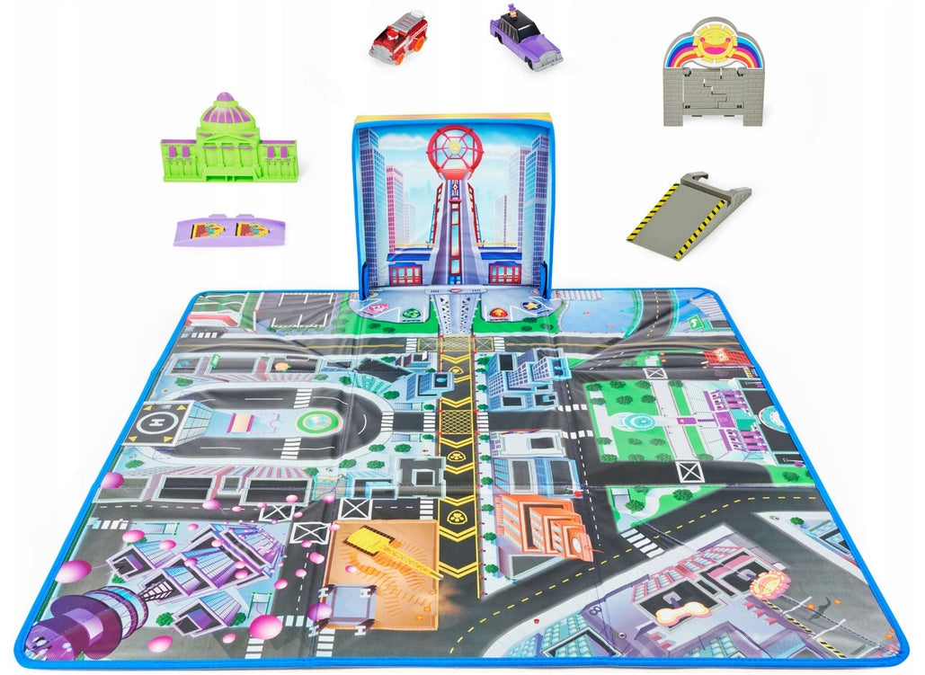 Paw Patrol The Movie – True Metal – Adventure City Spielmatte – Spielmatte Paw Patrol + 2 Autos. 