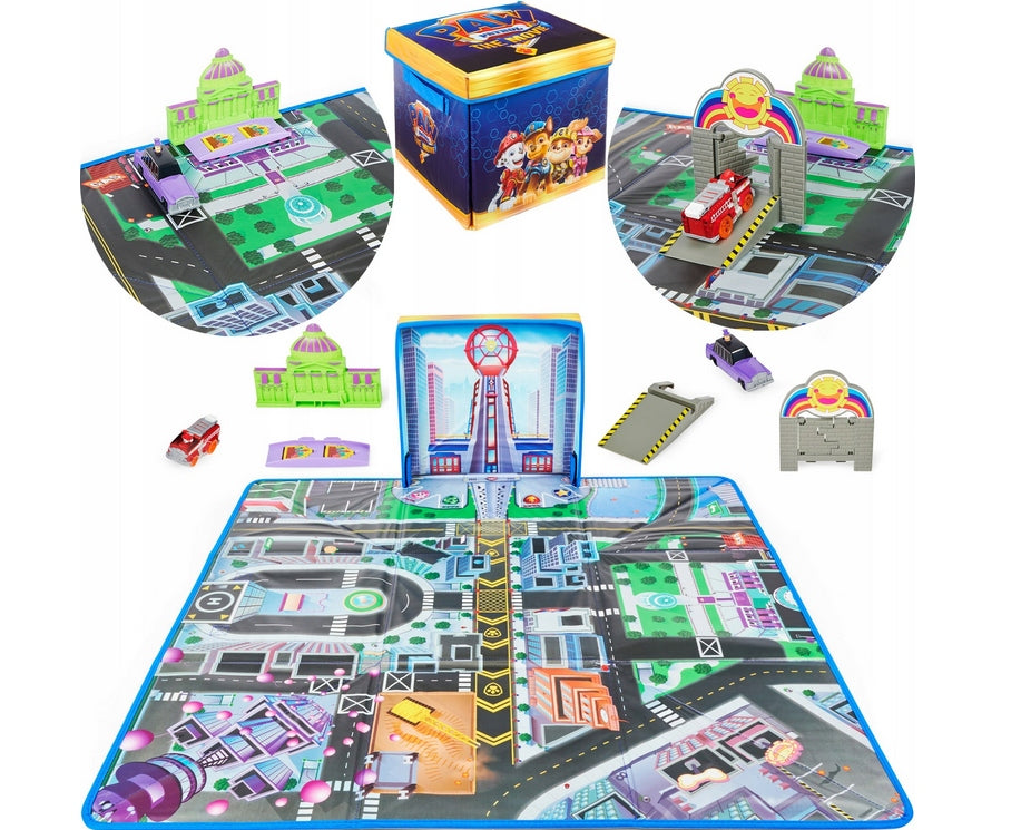 Paw Patrol The Movie – True Metal – Adventure City Spielmatte – Spielmatte Paw Patrol + 2 Autos. 