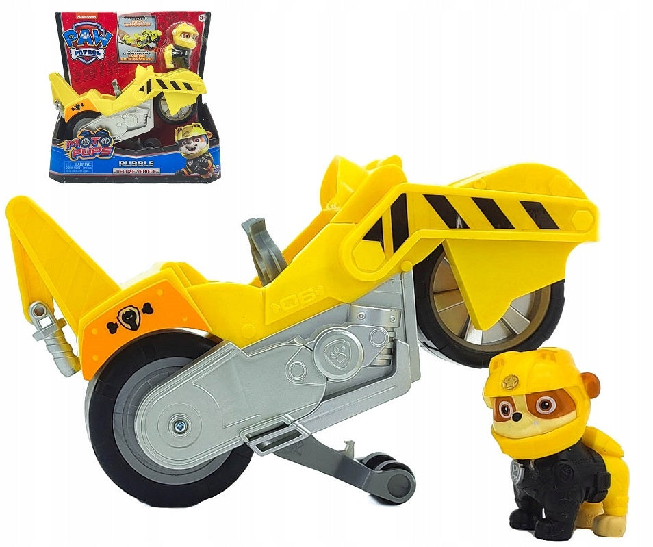 Figur und Motorrad Paw Patrol Rubble 