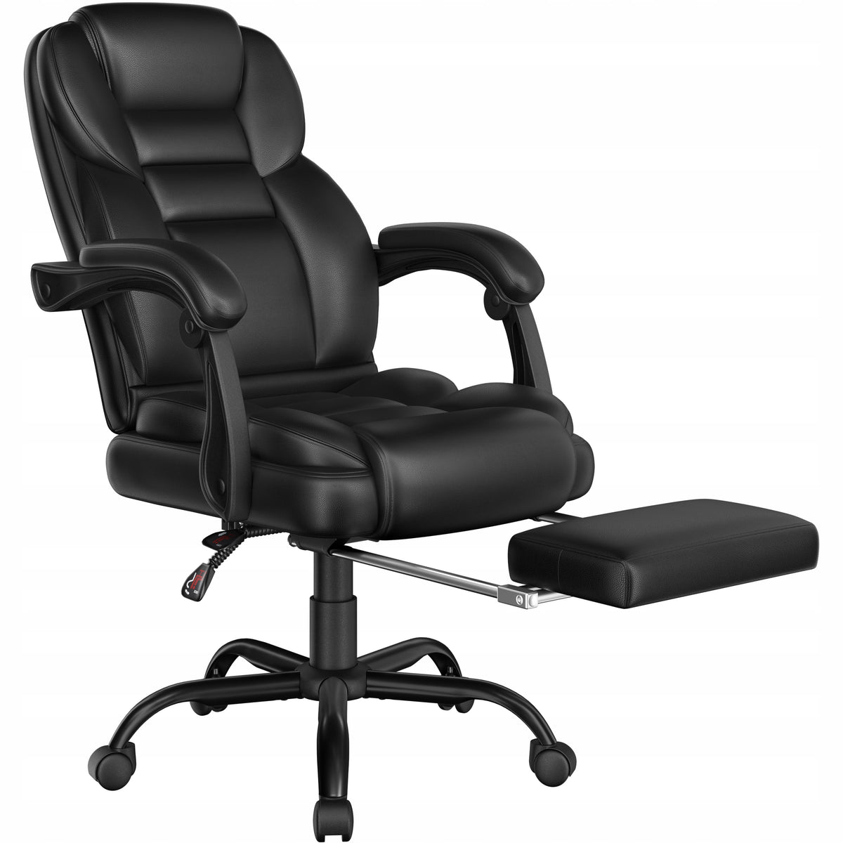 PU Eco Leather Office Chair, Reclining, Comfortable, Black Brand Yaheetech