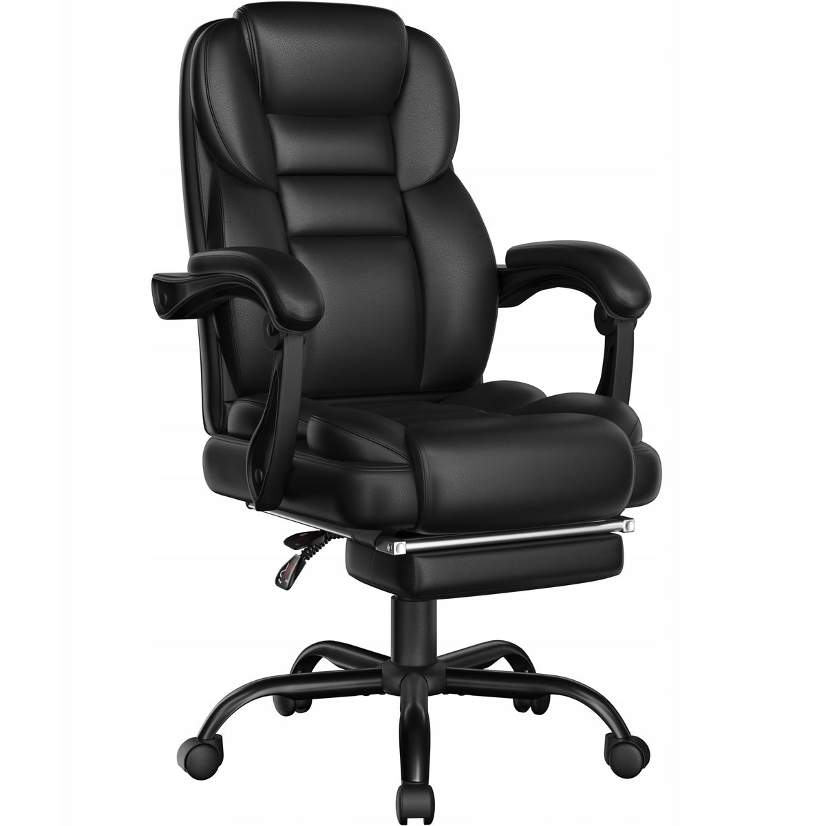 PU Eco Leather Office Chair, Reclining, Comfortable, Black